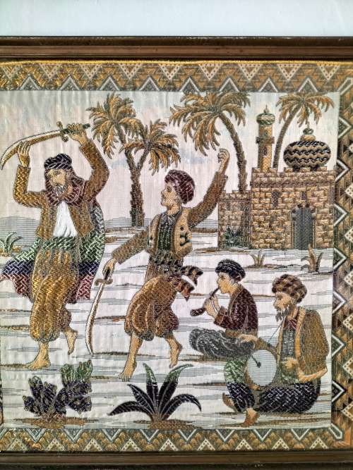 French Tapestry Arabian Scene Framed