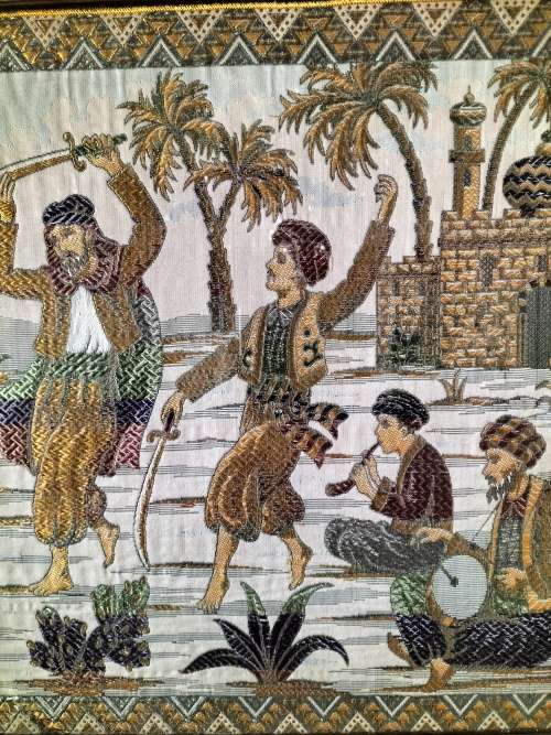 French Tapestry Arabian Scene Framed