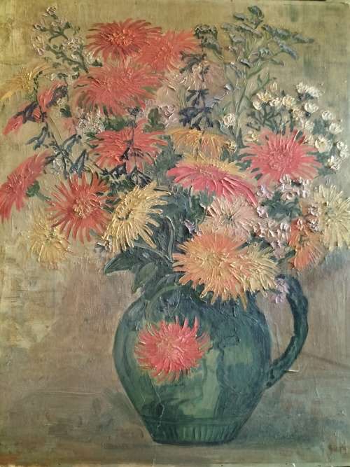 Painting of Daisies in a Jug Unframed