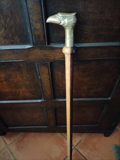 Brass Falcon Head Walking Stick