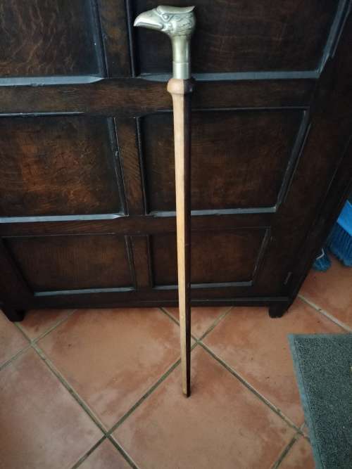 Brass Falcon Head Walking Stick