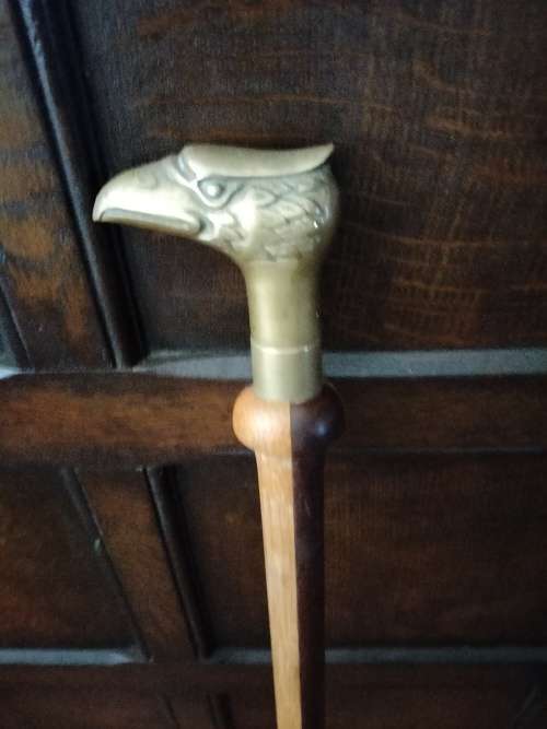 Brass Falcon Head Walking Stick
