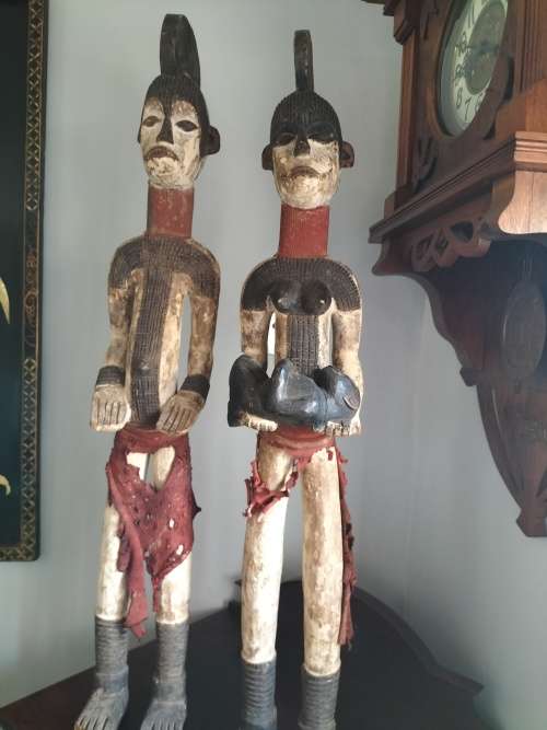 Pair of Ancestral Figures Igbo From Nigeria