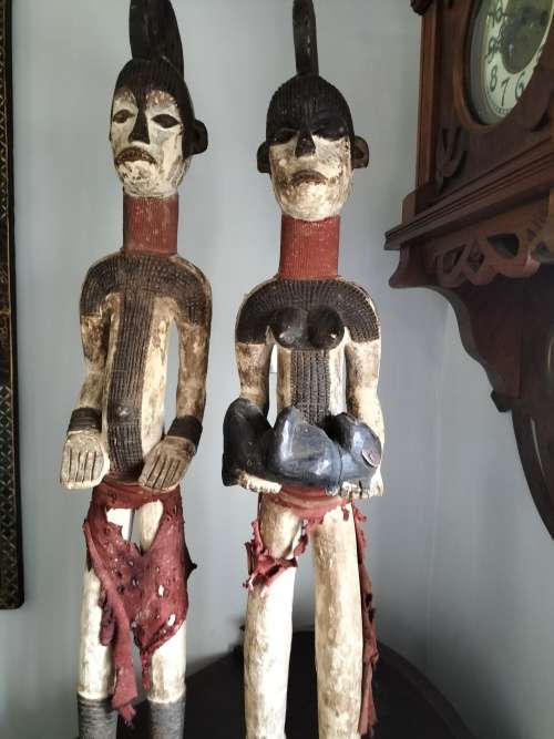 Pair of Ancestral Figures Igbo From Nigeria