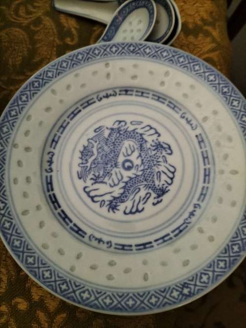 Tienshan Jingolezhen Plates x4 with Spoons