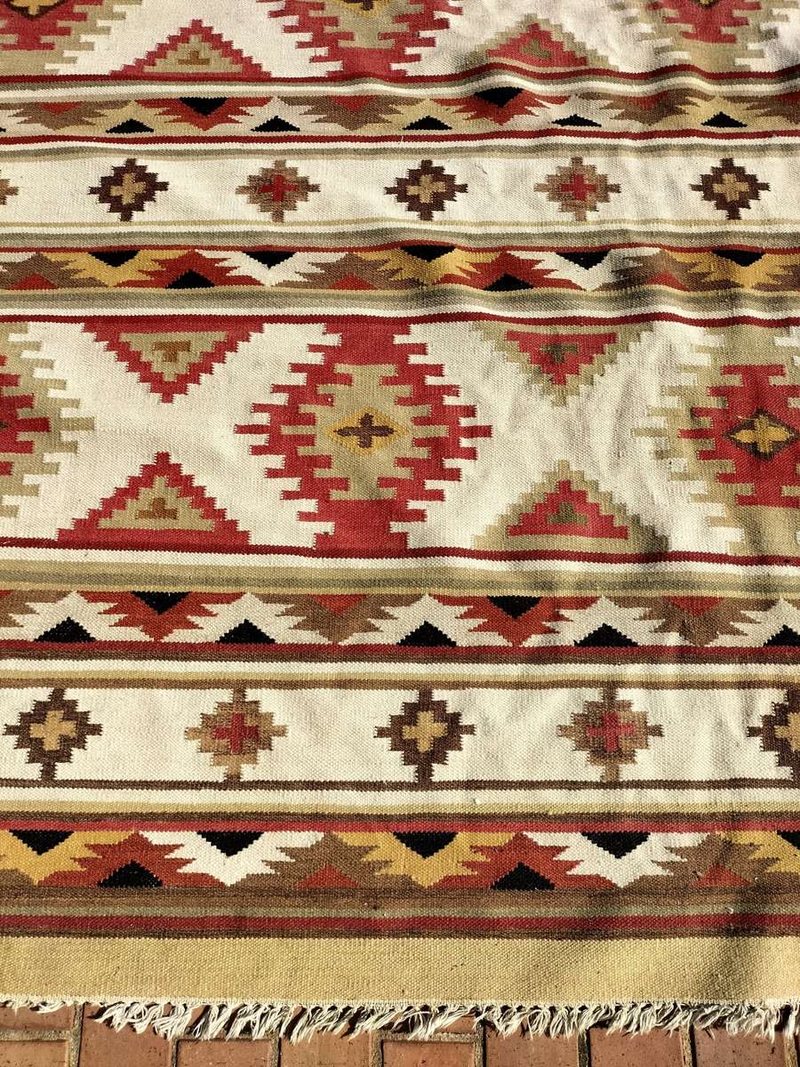 Large Jute Kilim Carpet