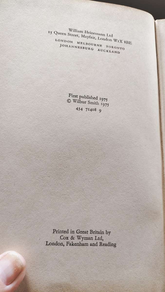 First Edition Wilbur Smith  - The Eye Of The Tiger