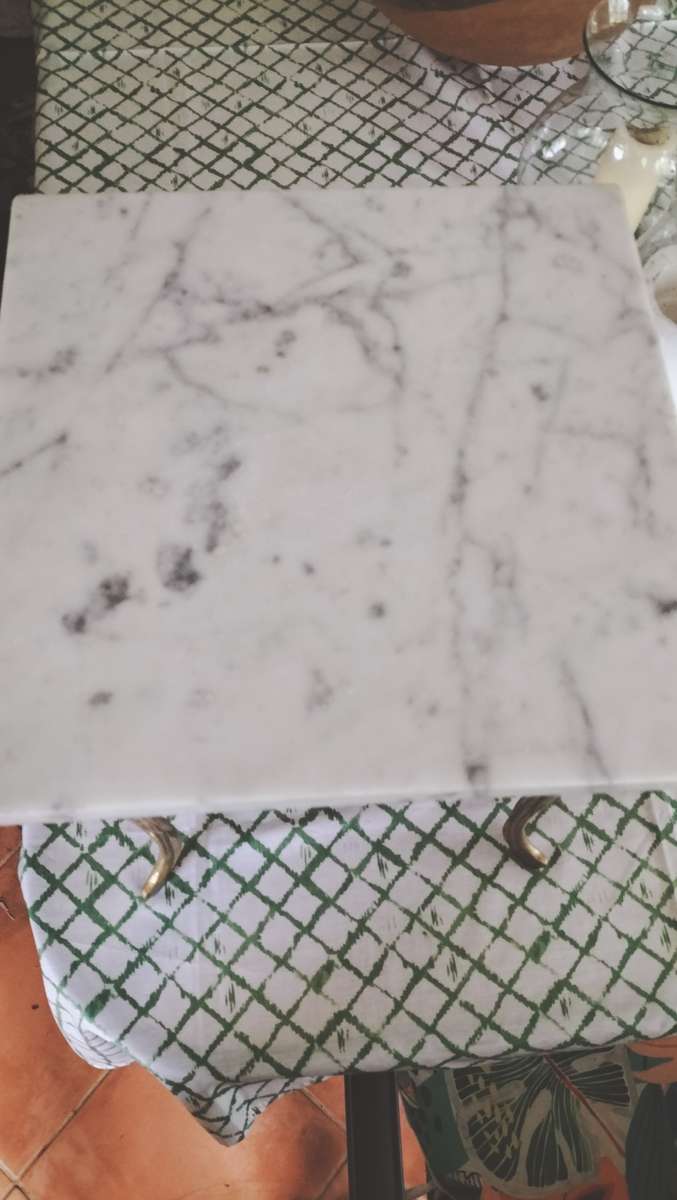 Brass & Marble Occasional Table