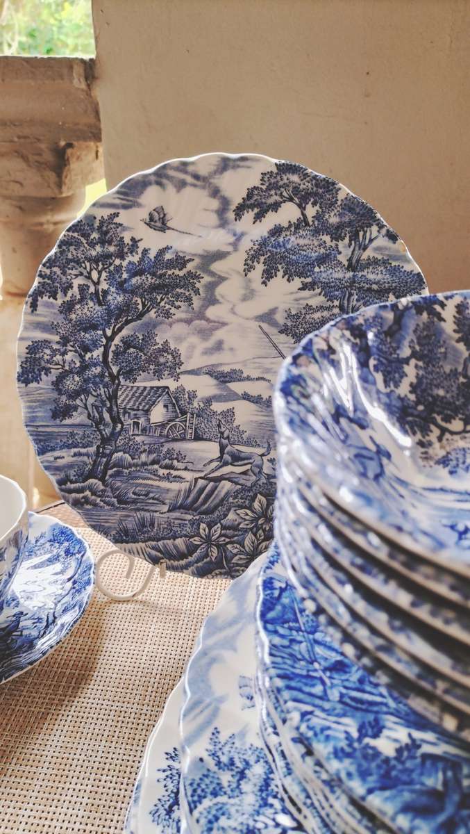 Myott Hand Engraved Dinner Service - The Hunter X 36 pieces