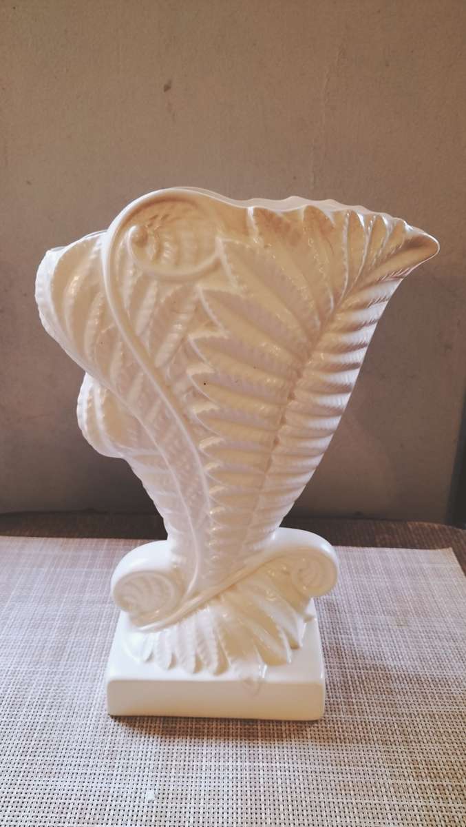 Art Deco Beswick White Shell Vase