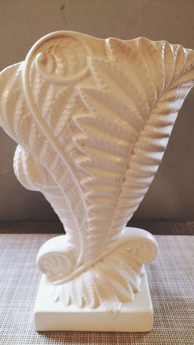 Art Deco Beswick White Shell Vase