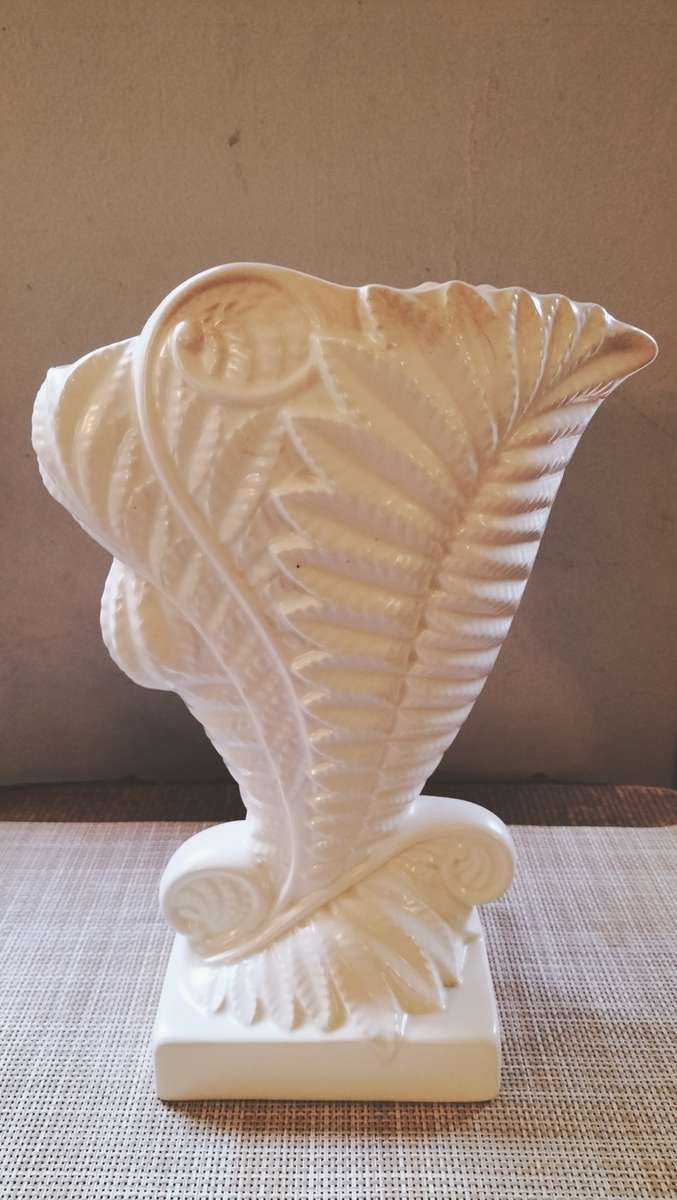 Art Deco Beswick White Shell Vase