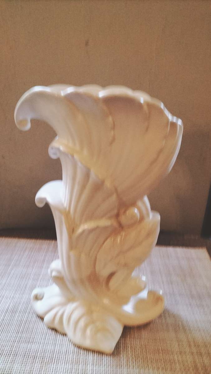 Art Deco Beswick White Cornopia Vase