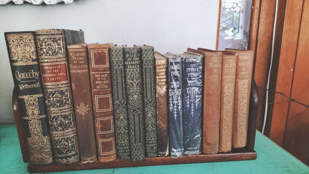 Chinese Wood Slide Book Case