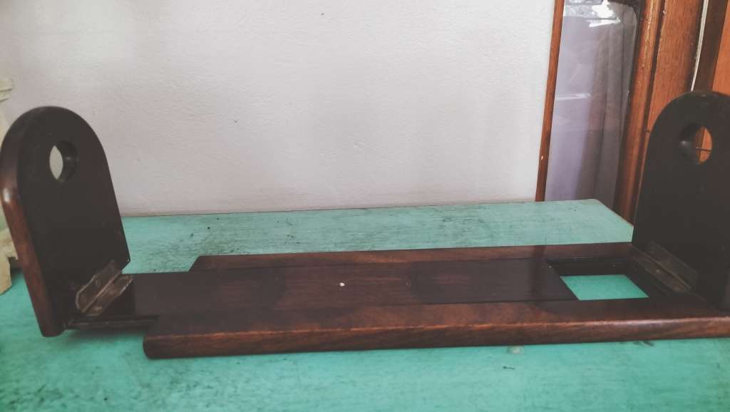 Chinese Wood Slide Book Case