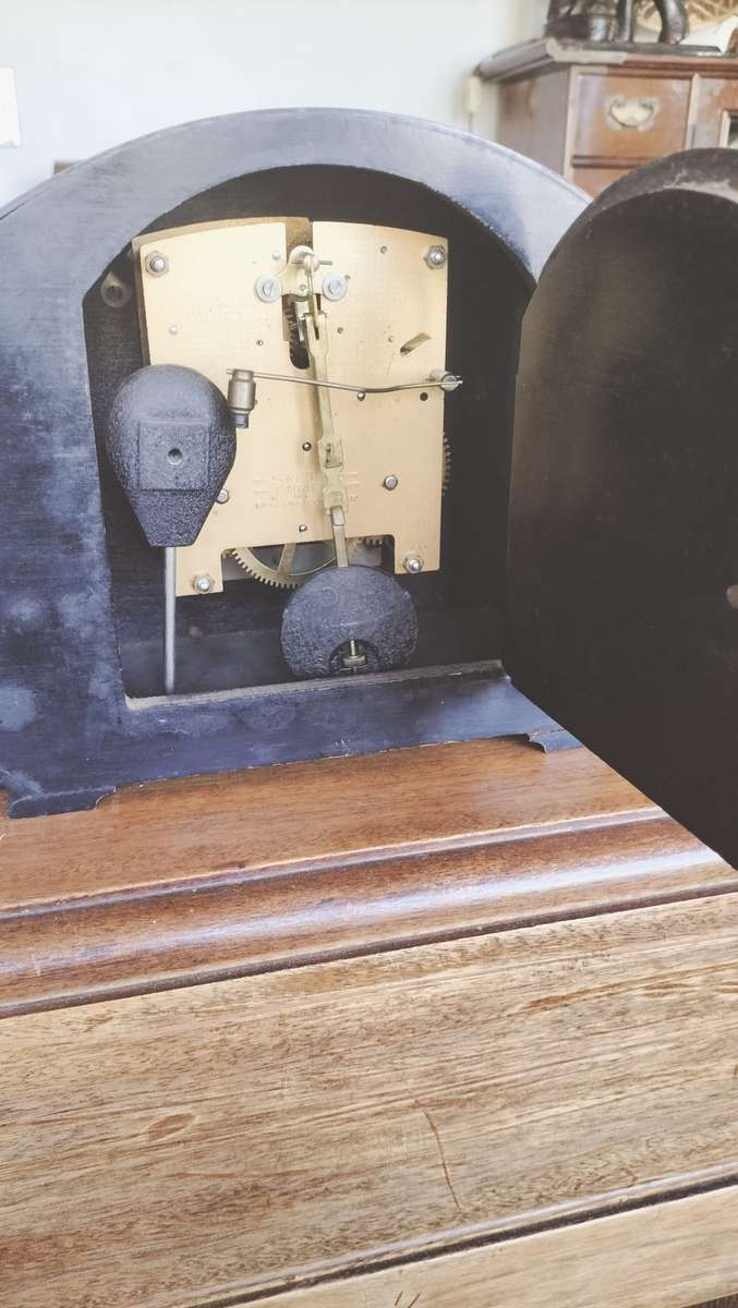 Art Deco Style Smith Enfield Mantle Wooden Clock