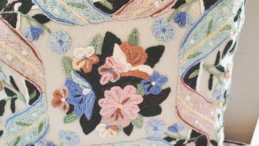 Crewel Embroidery Cushion