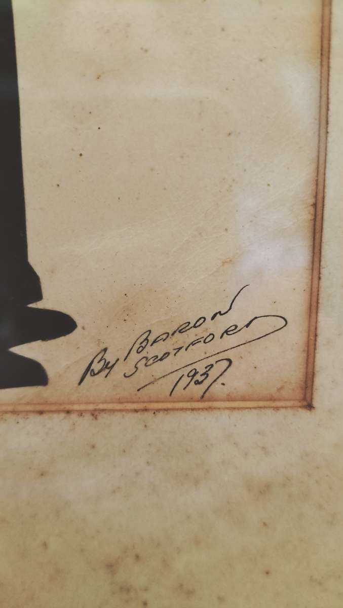 Silhouette of a Man by Baron Scotford dated 1937