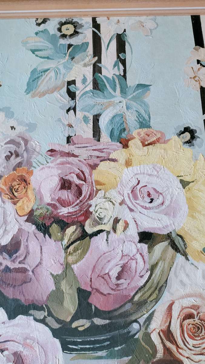 Clive K Heyne. SA Artist  Roses Still Life Painting