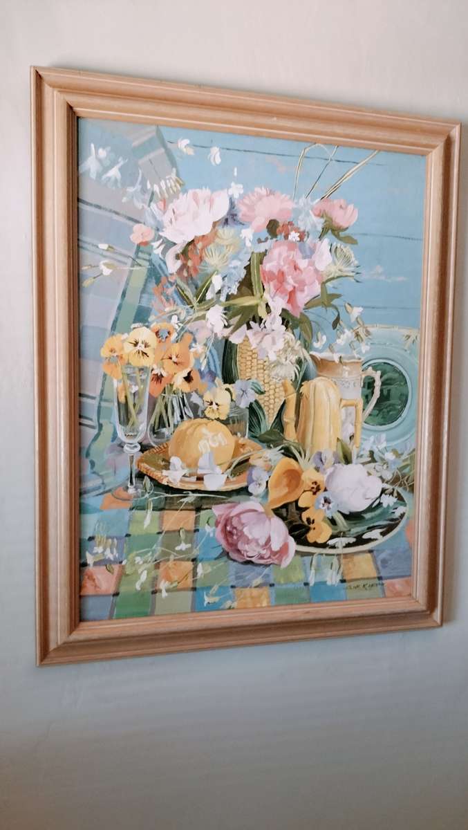 Clive K Heyne. SA Artist  Flowers Still Life Painting