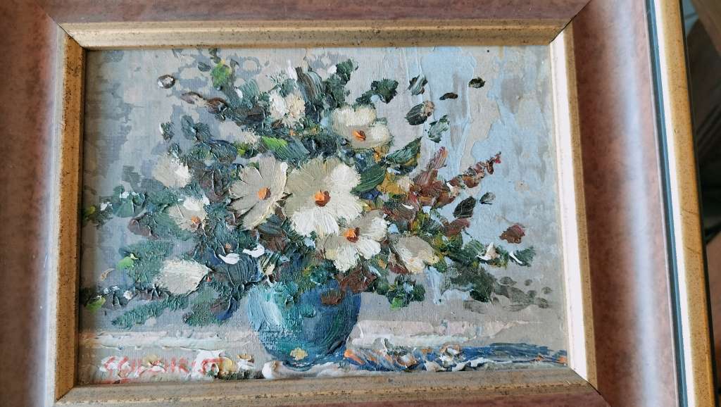 Gill Gilchrist  SA Artist Bowl of Cosmos