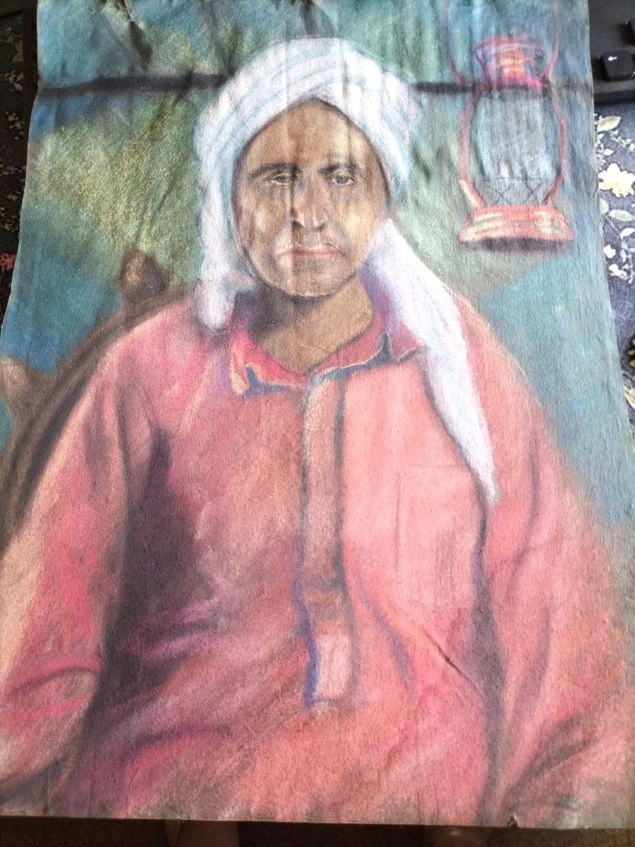 Painting by A Gunning  of A Man