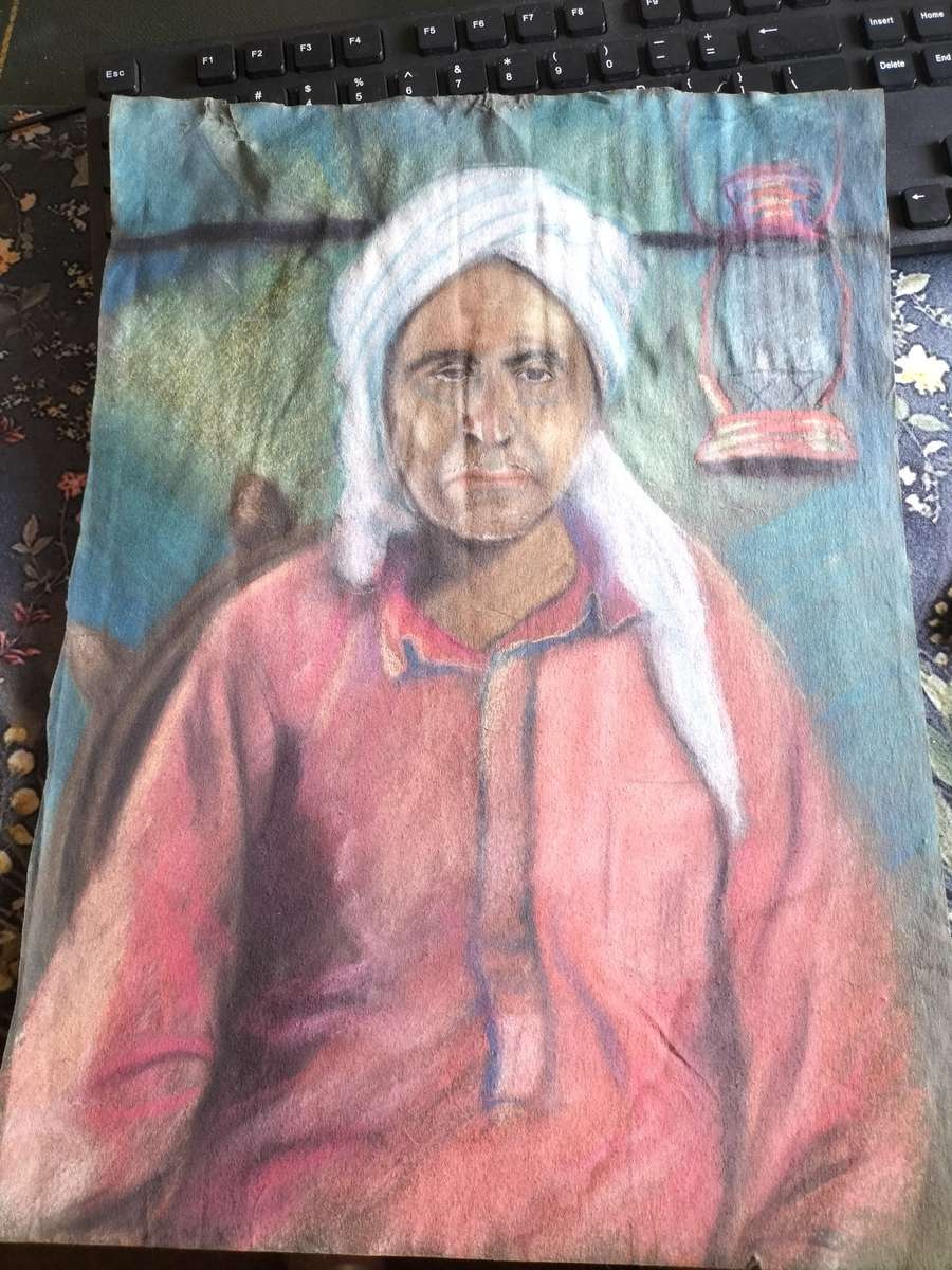 Painting by A Gunning  of A Man