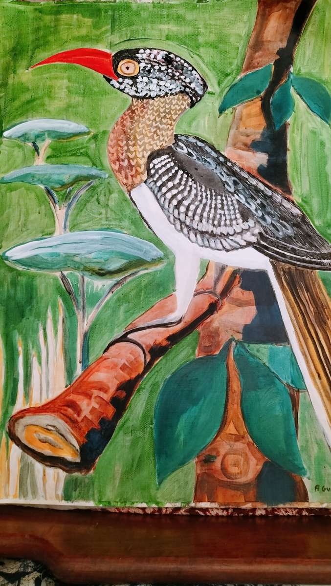 Painting by A Gunning  of A  Bird