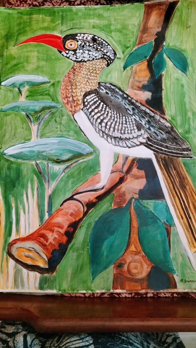 Painting by A Gunning  of A  Bird