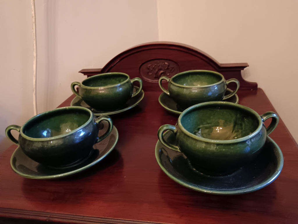 Drosdy Set of 4 Soup Bowls and Saucers