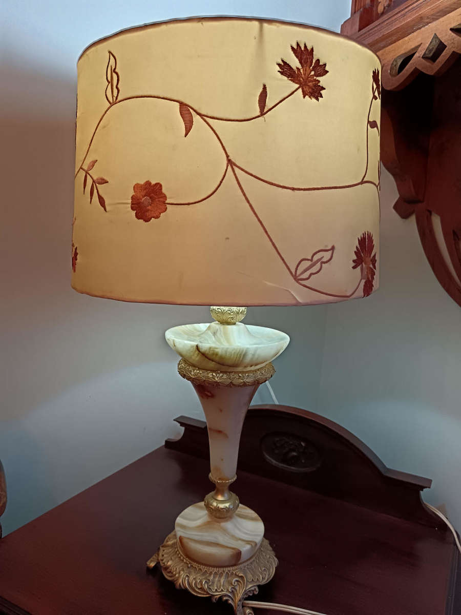 Marble Lamp Excl Shade