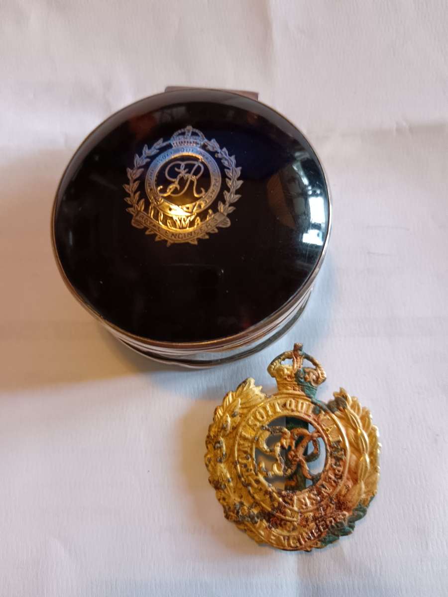 Victorian Birmingham Silver & Tortoise Shell Royal Engineers Case