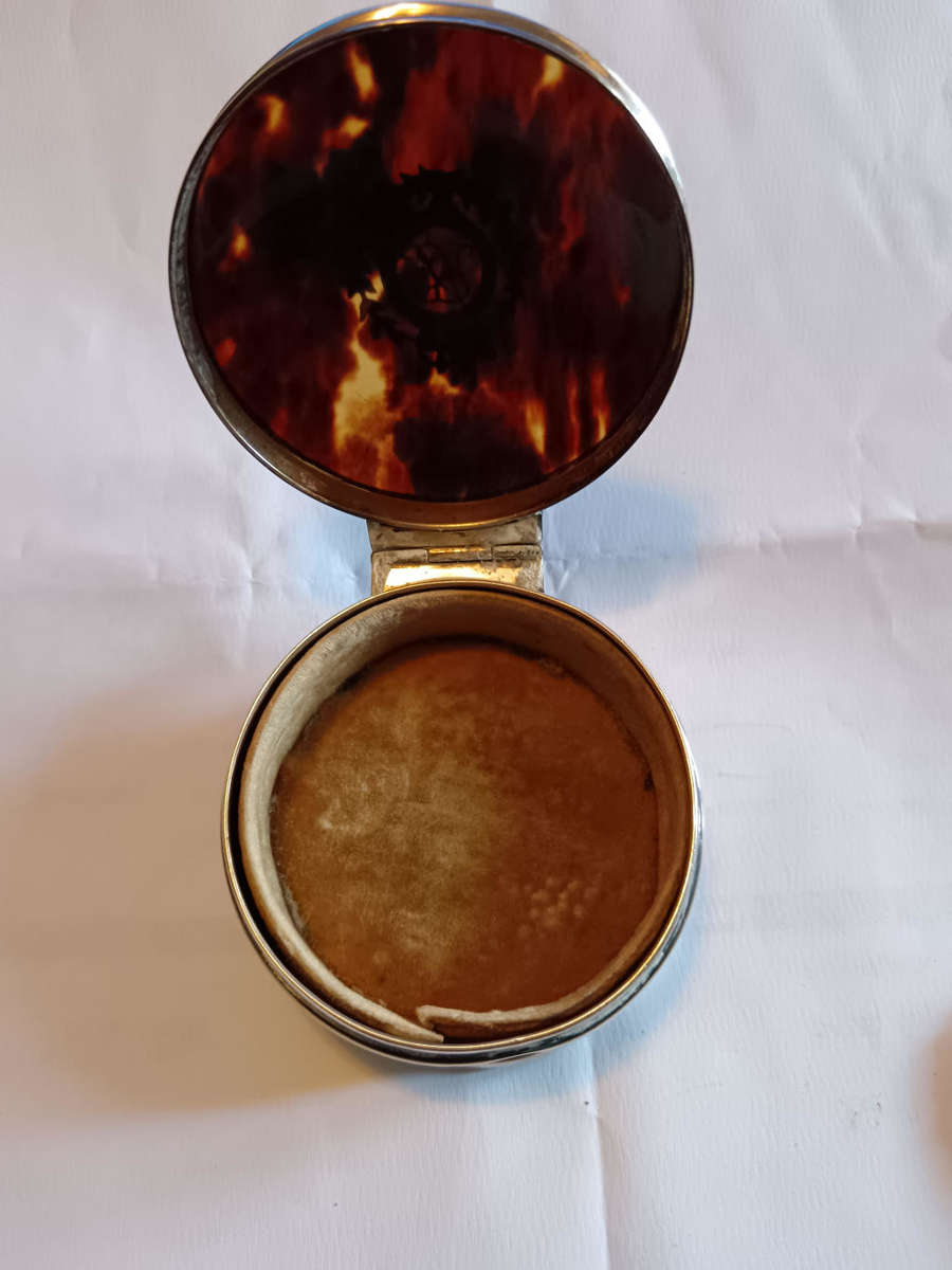 Victorian Birmingham Silver & Tortoise Shell Royal Engineers Case