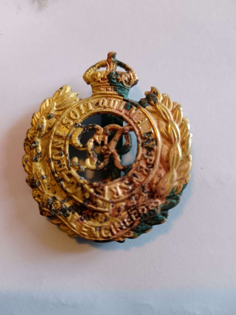 Victorian Birmingham Silver & Tortoise Shell Royal Engineers Case