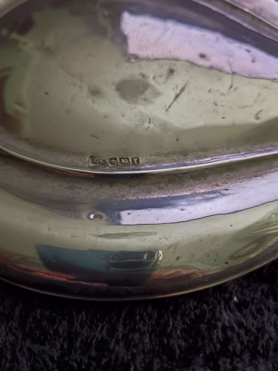 Sheffield Silver Hand Mirror & Brush Set