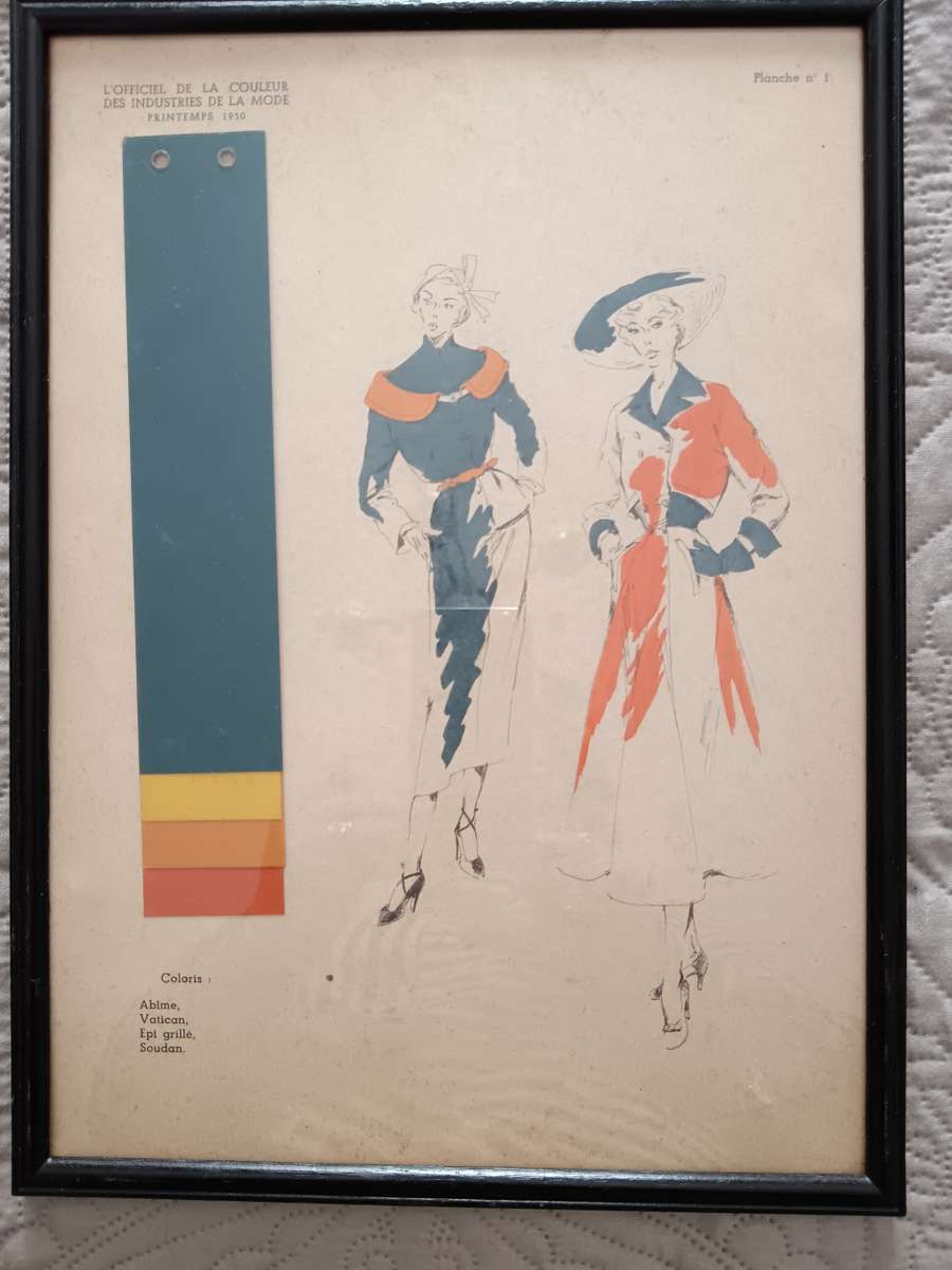 L`Officiel De La Couleur Framed Fashion Prints No 1