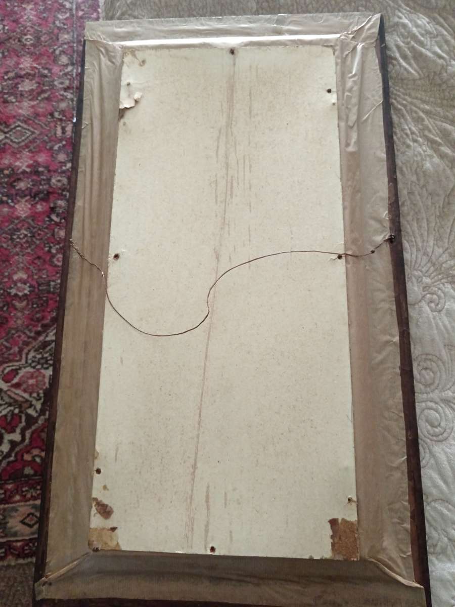 Antique Painting of Birds in a Fir Tree Artist signed dated 1915