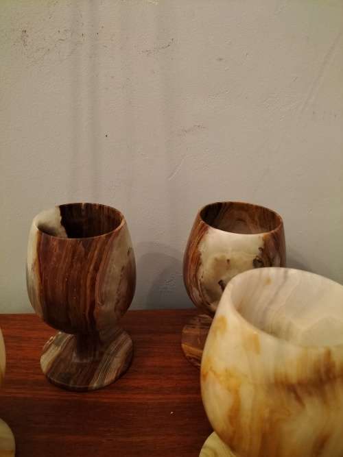 Set of 6 Onyx Wine Goblets