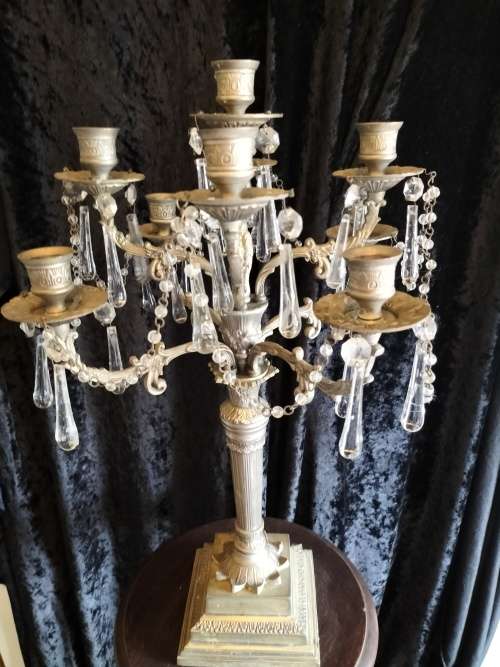 9 Arm Candelabra with Crystal Drops