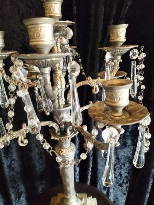 9 Arm Candelabra with Crystal Drops