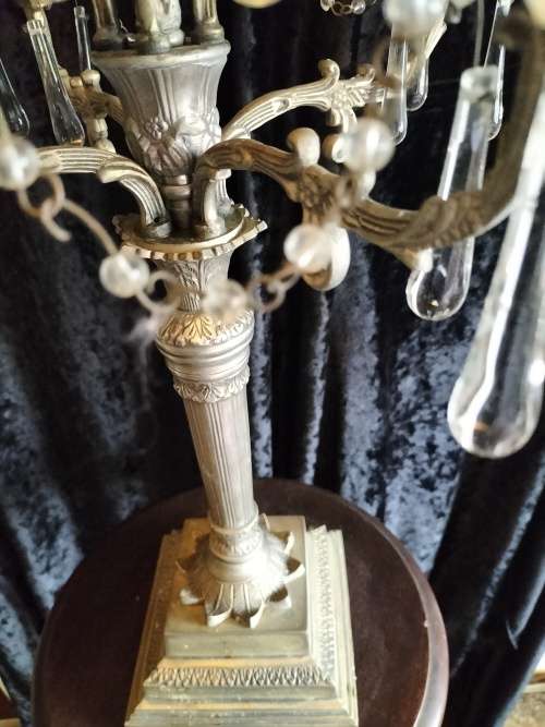 9 Arm Candelabra with Crystal Drops