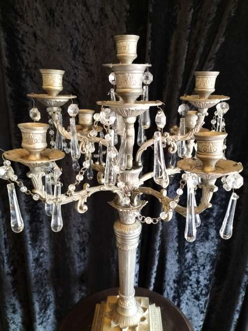 9 Arm Candelabra with Crystal Drops