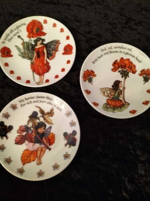 Set of 3 Flower Fairies Plate by Cicily Mary Barker
