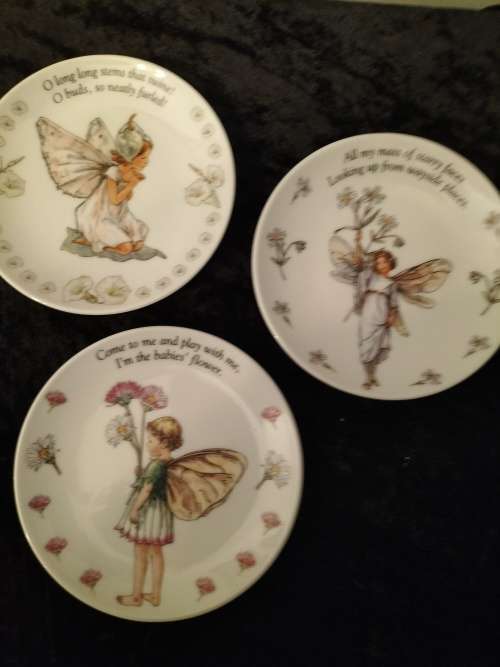 Set of 3 Flower Fairies Plate by t Cicily Mary Barker