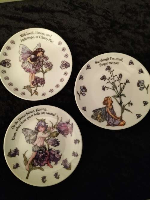 Set of 3 Flower Fairies Plate by Cicily Mary Barker