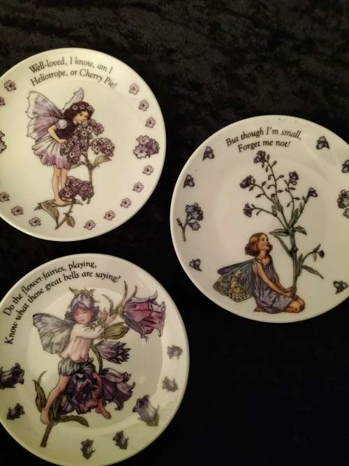 Set of 3 Flower Fairies Plate by Cicily Mary Barker