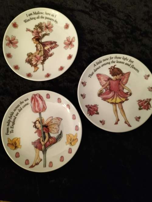 Set of 3 Flower Fairies Plate by Cicily Mary Barker
