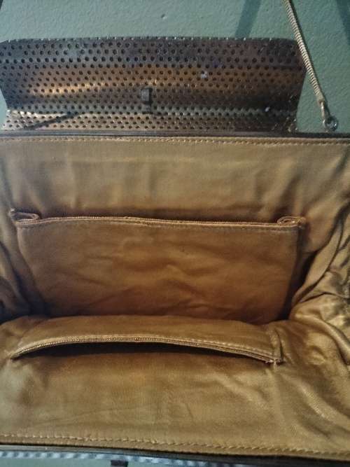 Vintage Gold Beaded Evening Bag