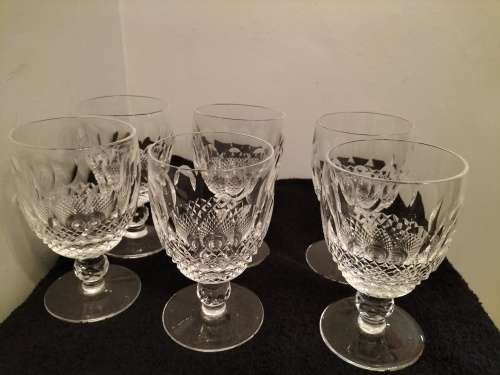 Set of 6 Waterford Crystal Short Stemmed Water Goblet Colleen Pattern