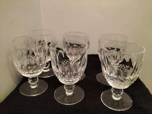 Set of 6 Waterford Crystal Short Stemmed Water Goblet Colleen Pattern